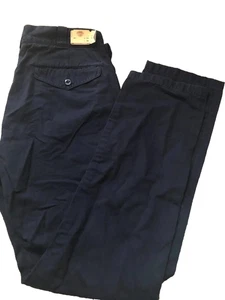 Pantalones chinos italianos Wallace & Barnes J Crew tessuti di sondrio azul marino 31x30 nuevos con etiquetas - Imagen 1 de 5