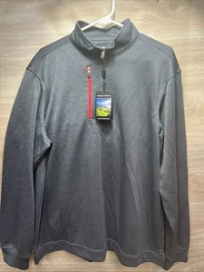Pebble Beach Herren GRAU Premier Performance 1/4 Reißverschluss Stretch Pullover Große L - Bild 1 von 5