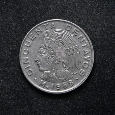 1968-MO México 50 centavos (ab3419) - Imagem 1 de 2