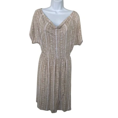 Vestido Jersey Tart Marrón y Blanco Estampado Tribal Talla S Foto 1 de 4