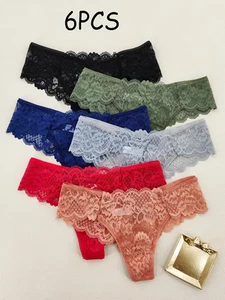 Damen Unterwäsche Unterhose String Tanga Panty 6er Pack Sexy Lingerie S–XL - Bild 1 von 10