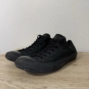 Converse All Stars Triple Black Low Top Lace Up Sneakers Mens Size 10 US / 44 EU - Picture 1 of 14