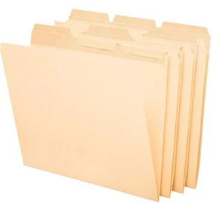 Ready-Tab Reinforced File Folders, Letter Size, Manila, 1/3 Cut, 50/BX (42336) - Picture 1 of 5