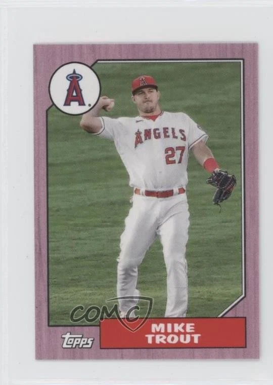 2022 Topps Mini 1987 Topps Baseball Pink /25 Mike Trout #78B-20 - Image 1 of 2