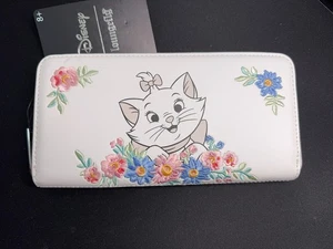 Disney Loungefly Aristocats Geldbörse Damen bestickt Zip Portemonnaie Blumen Marie Cat - Bild 1 von 6