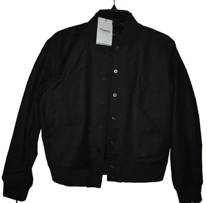 THEORY Damen Varsity Jacke in elegantem Flanell Größe S neu mit Etikett $ 395 - Bild 1 von 4