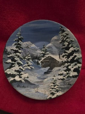Hand Painted Metal Bowl From Alaska - Image 1 of 2