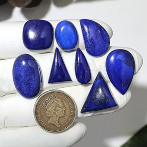 Set di colori ricchi ~ 8 pezzi pietre preziose cabochon naturali lapislazzuli non trattate 16 mm-24 mm - Foto 1 di 10