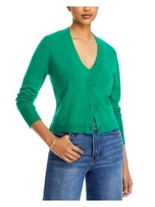KOBI HALPERIN Womens Green Long Sleeve V Neck Sweater S - Picture 1 of 9
