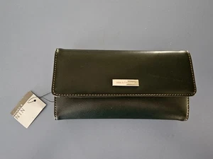 Portafoglio donna Nine West pelle nero misura media 7,5"x4" nuovo - Foto 1 di 7