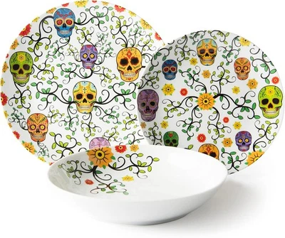 Excelsa Calavera, set 2 posto tavola 6 piatti, in fine porcellana - Immagine 1 di 4