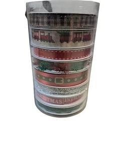 Christmas Ribbon 8 Rolls 8ft Each - Picture 1 of 3