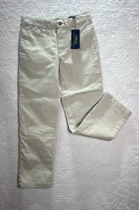 NWT Polo Ralph Lauren Boys Straight Fit Twill Pant 12 Basic Sand - Picture 1 of 21