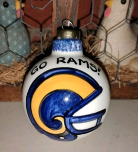 Vintage Las Angeles Rams NFL Ceramic Christmas Tree Ornament - Picture 1 of 6