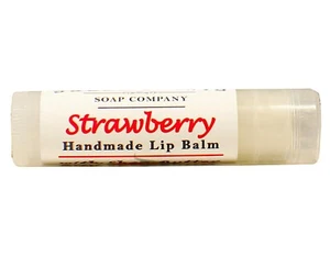 Bálsamo labial hecho a mano de fresa con manteca de karité - Imagen 1 de 4