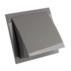 Gris Conducto Capucha 190mm x 190mm Con 125mm/5'' Brida Y Gravity Solapa - Imagen 1 de 7