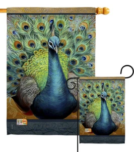 Salon Royale IV Birds Spring Garden House Yard Flag Banner - Foto 1 di 13
