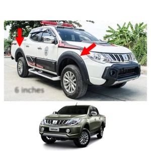 Fender Flares Wheel Matte Black 6" Nuts 4Pc For Mitsubishi L200 Triton 2015 - 17 - Picture 1 of 3