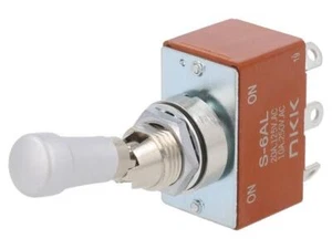 S6AL Schalter: Hebelschalter Pos: 2 DPDT ON-ON 10A/250VAC 20A/30VDC NKK SWITCHES - Bild 1 von 1