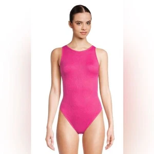 No Boundaries Large Juniors Textured Floral Bodysuit seamless snap closure pink - Picture 1 of 5