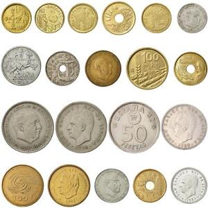 20 Spain Coins | Spanish Collection | 10 50 Centimos 1 5 25 50 100 Pesetas