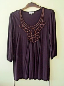 "Soon" by Matalan Ladies Brown 3/4 sleeve top Size 14 - Picture 1 of 4