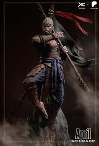 Sun Wukong 3D gedruckte Figur, Affenkönig mythische Krieger Statue, unbemalt - Bild 1 von 5