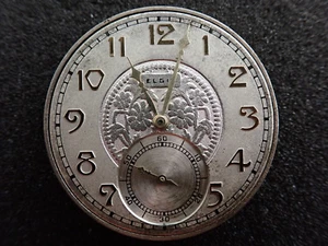 VINTAGE 12 SIZE ELGIN O.F. POCKET WATCH MOVEMENT GRADE 477 - NOT RUNNING - Imagen 1 de 2