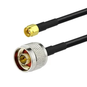Bingfu Low Loss N męski na męski SMA ze złączami odpornymi na warunki atmosferyczne RG58 kabel 45cm - Zdjęcie 1 z 3