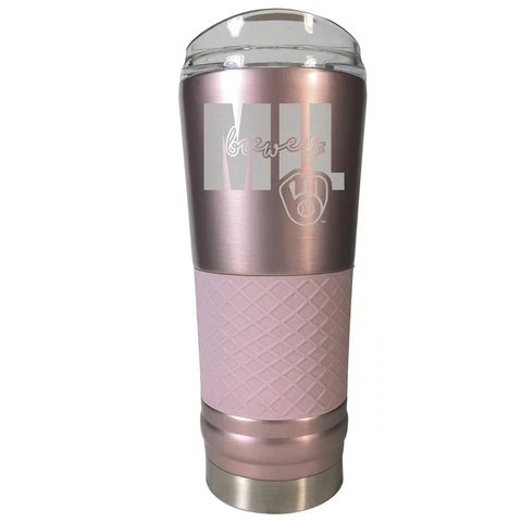 Milwaukee Brewers 24oz. Draft Rose Gold Tumbler Cover