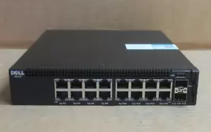 Dell Networking X1018 16x1GbE RJ45 +2x 1GbE SFP Web Managed Switch Dell Warranty - Picture 1 of 7