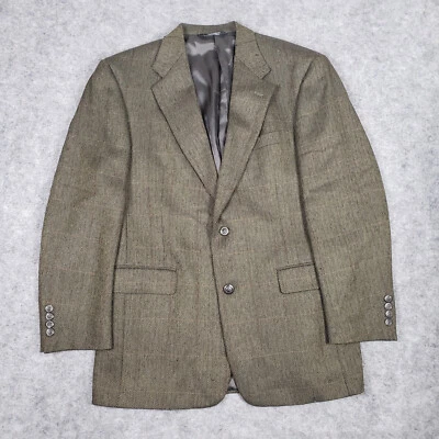 Abrigo deportivo Burberry para hombre 42 lana verdoso tweed blazer traje chaqueta vintage leer Foto 1 de 4