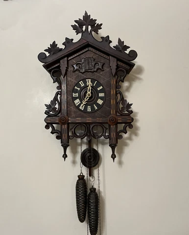 Antique-Station-Railroad Cuckoo Clock-SEE VIDEO Cover