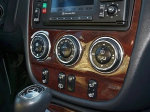 For Mercedes ML W163 01-05  Polished Aluminium Heater dash panel Surrounds Rings - Picture 1 of 9