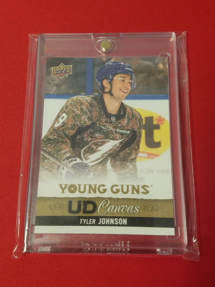 2013-14 Upper Deck UD Canvas Young Guns Tyler Johnson #C227 Rookie Tampa #ML - Image 1 of 4