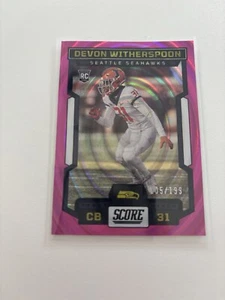 2023 Score - Rookies Devon Witherspoon /199 Seahawks Rookie Pink Swirl  - Bild 1 von 1