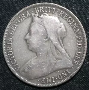 British One Shilling Coin 1896 KM# 780 Great Britain UK Victoria Silver .925 1 - Picture 1 of 2