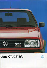 Volkswagen Jetta GTi & GTi 16v sales brochure UK market 1987 