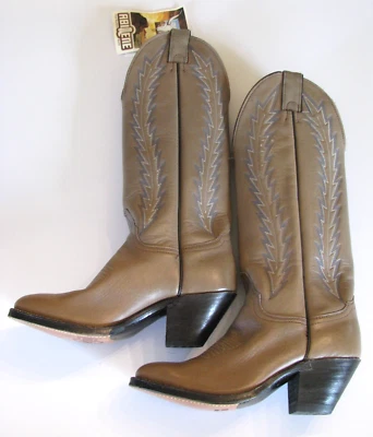 Botas de Vaquero Abilene Para Mujer Altas Cuero Taupe 5 M Vaquera Occidental Damas Foto 1 de 4