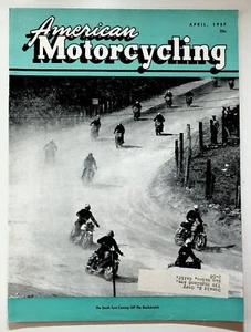 American Motorcycling Magazine April 1957 Harley Daytona 200 Vintage Racing - Picture 1 of 4