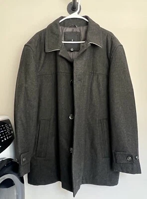 Abrigo para hombre London mezcla de lana niebla de un solo pecho clásico atemporal talla XL Foto 1 de 4