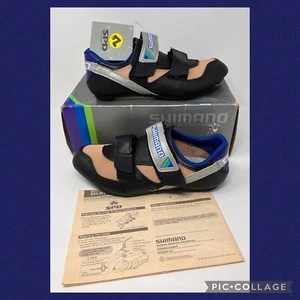 Vtg 1990s NOS SHIMANO SH-T120 Road Bike Cycling Footwear 39.5 EU Women's 8.5 US - Picture 1 of 16