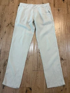 Hugo Boss Linen Blend Floyd Regular Fit Pants Drawstring 30x32 Light Khaki - Picture 1 of 9