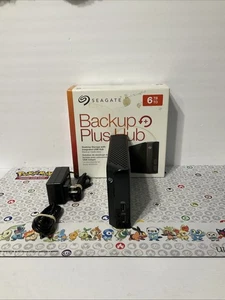 Seagate Backup Plus Hub 6TB Black External Hard Drive - Box - Tested - FastShip! - Picture 1 of 6