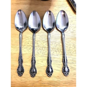 (4) EKCO Eterna BEAUMONT Stainless Place Oval Soup Spoons ~ Japan - Picture 1 of 3