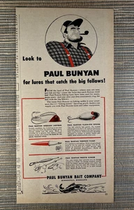 Paul Bunyan Bait Co Fishing Lure Minneapolis Minnesota 1946 Vintage Print Ad - Picture 1 of 1