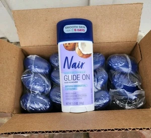*Lot Of 12* Nair Hair Remover Sensitive Formula Glide On Depilatory Cream 3.3 oz - Picture 1 of 5