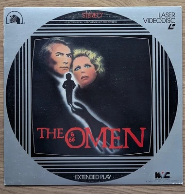 The Omen 1976 Laserdisc Extended Play Gregory Peck Horror Damien Antichrist Film - Image 1 of 3