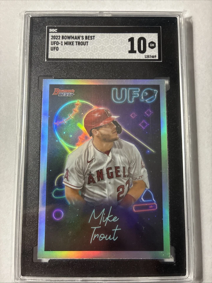 2022 Bowman’s Best UFO-1 Mike Trout SGC 10 - Image 1 of 4