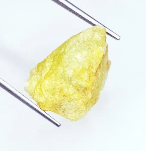 Loose Gemstone 14.17 Ct Natural Yellow Beryl Uncut Rough Certified Brazilian Gem - Picture 1 of 6